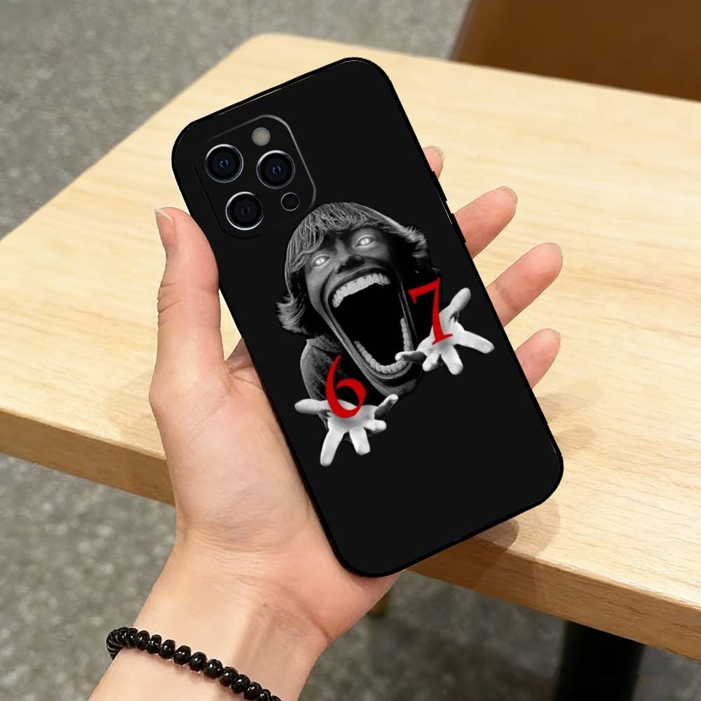 s-Six Seven 67 SS   Phone Case For iPhone 17,16,15,14,13,12,11 Plus,Pro Max,XS,Soft Silicone Black Cover
