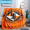 Custom Name Dundee United Crest Design Flannel Blanket, Use for Birthday/Holiday Gift, Soft Blanket for Sofa/Bed/Camping/Office, Home Decor