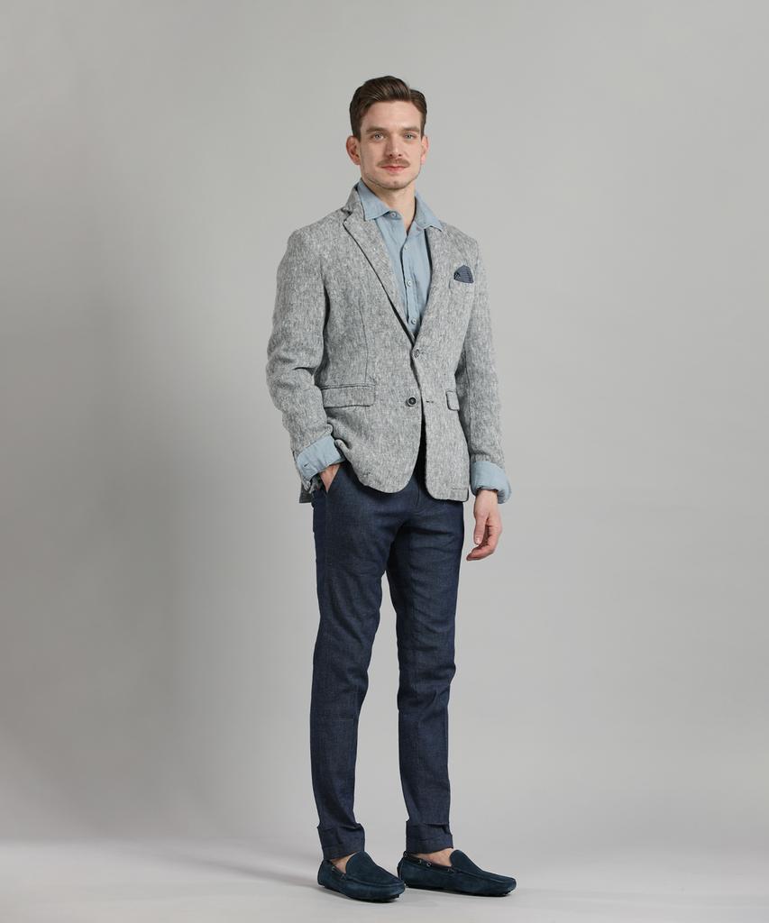 Panicale Grey Washed Linen Jacket