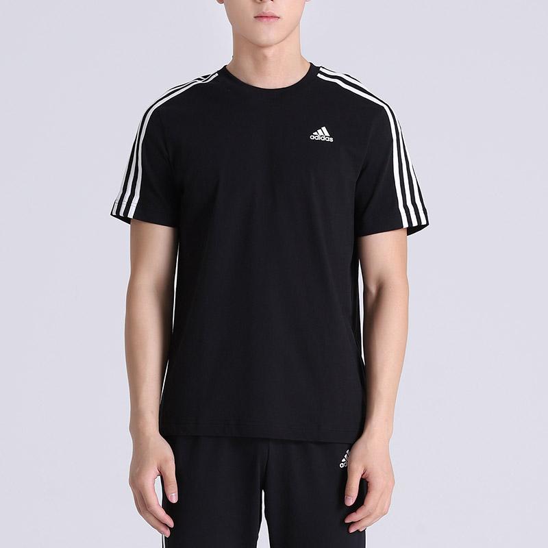Adidas Lässiges Sport Trainings Crew Neck Kurzarm T-Shirt Herren Oberteile Schwarz S98717