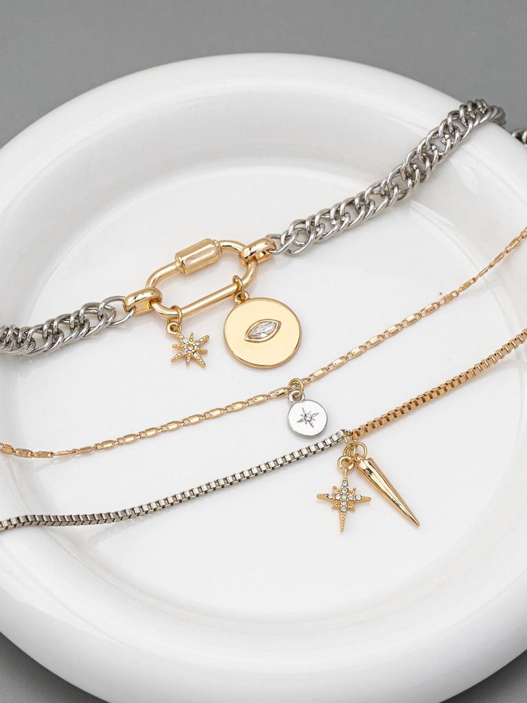 European & American Style Devil's Eye Layered Chain Necklace for Women - Bestseller, Unique Design