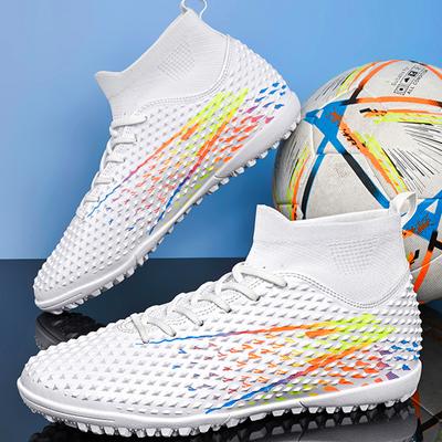 35-45 Ανδρικά Μεγάλα Νούμερα Παπούτσια Ποδοσφαίρου με Ψηλό Αστράγαλο Καρφωτά Αντιολισθητικά TPR Τεχνητού Χλοοτάπητα Παιδικά Παπούτσια Ποδοσφαίρου