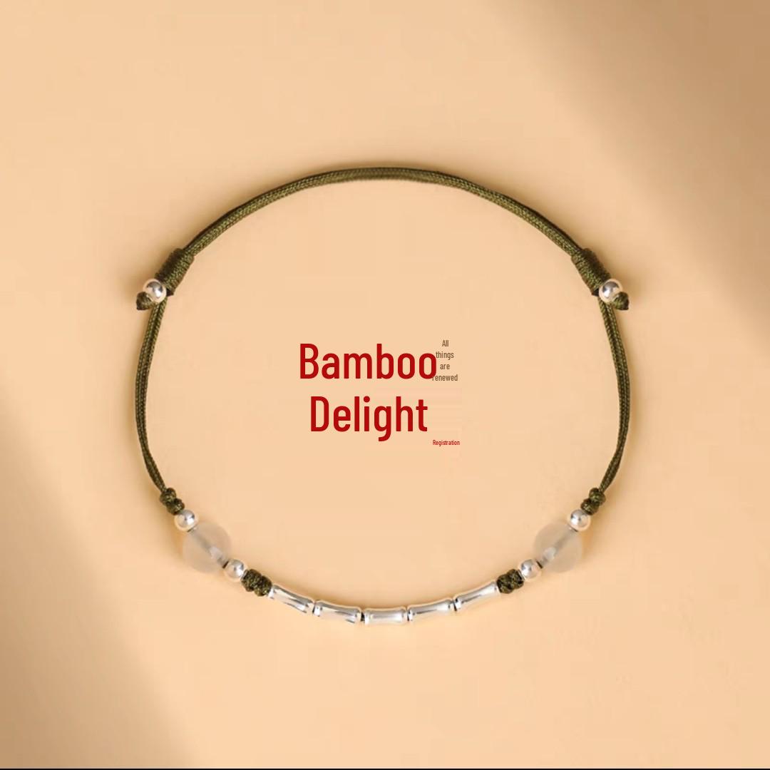 

Bamboo Joy Red String Bracelet: Woven Lucky Charm for Women and Couples