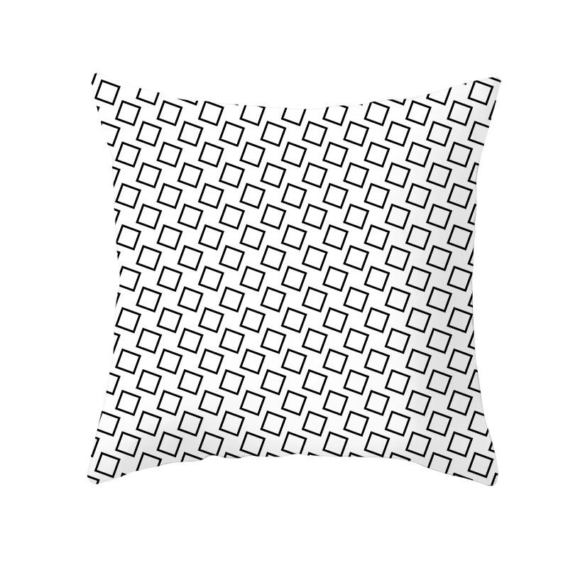 Black and White Geometric Decorative Pillowcases Living Room Office Home Pillowcases Car Ornaments