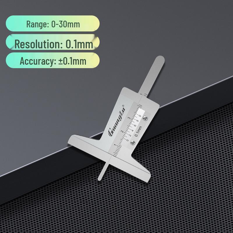 Guanglu Digital Tire Tread Depth Gauge, 0-30mm Portable Vernier Tool Mechanical