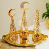 Golden Metal Cutout Pine Tree Incenses Burners Arabic Frankincense Bakhoors Censers for Home Office Meditations Decors 55KF