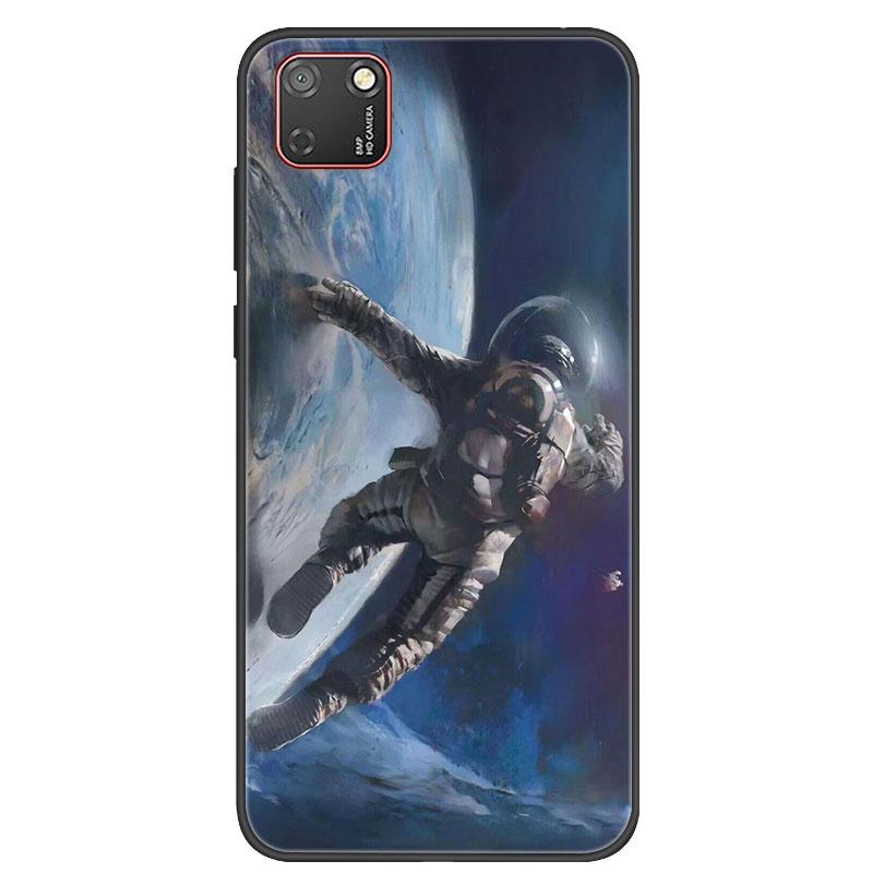 For Huawei Y5P Case Black Bumper Silicone TPU Soft Phone Cover For Huawei Y5P 2020 DRA-LX9 Y5 P Case Cartoon Fundas Y 5P