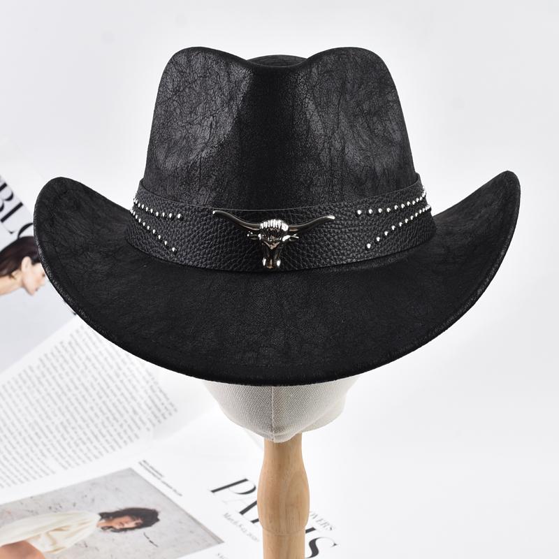 Western Stil Cowboyhut für Männer Frauen Vintage Aufgerollte Krempe Gentleman Jazzhüte Outdoor Reisen Cowgirl Hüte