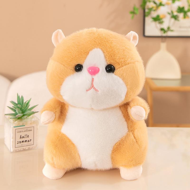 

Милая плюшевая игрушка золотой медведь, мультяшная рождественская шапка, милая кукла-хомяк, детский подарок на день рождения, кукла для автомата-хватайки 25cm