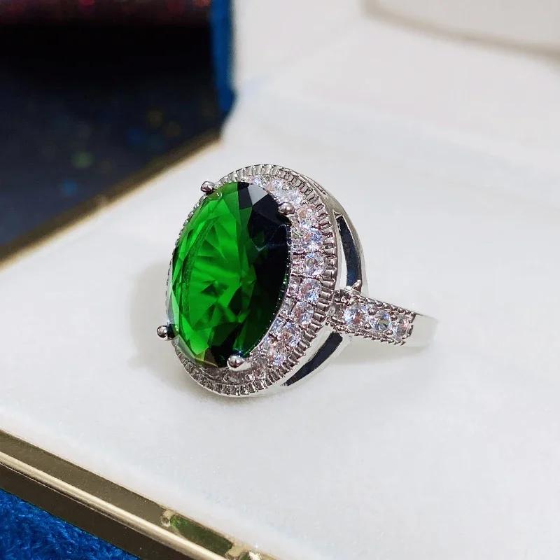 Japanese And Korean High-End Luxury Daily Wear Luxury Jewelry Women'S Design Sense Red Zircon Elegant Translucent Ring
