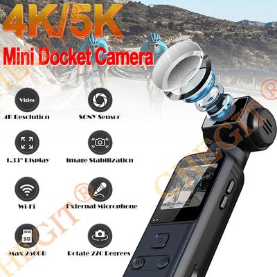 2025 NEW 5K/4K WiFi Camera Handheld 270° Rotatable Mini Camcorders Outdoor Sports DV for Cycling Video Recorder Camcorder Cam