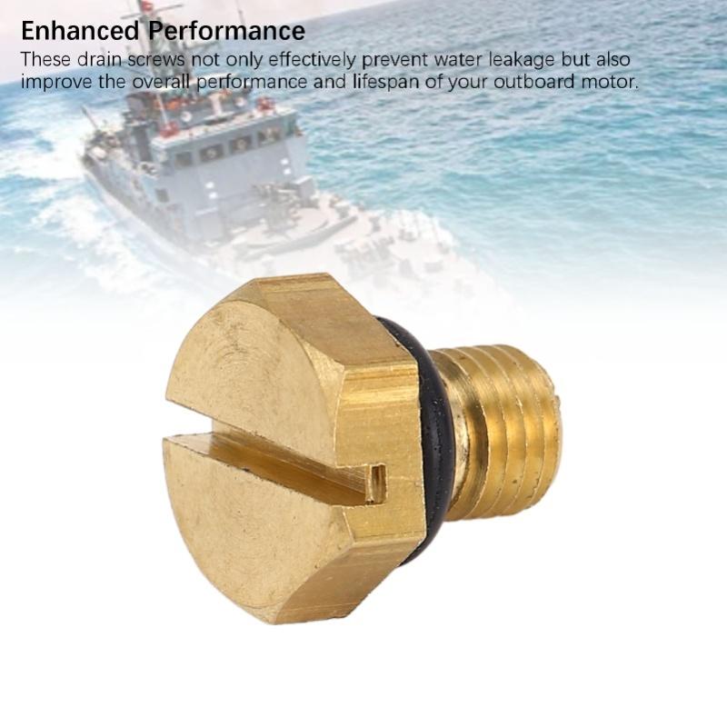 3pcs Carburetor Float Bowl Drain Screw With O Ring 6H3-14992-00 For 2T 40 50 60 75 To 90 Horsepower Outboard Engine