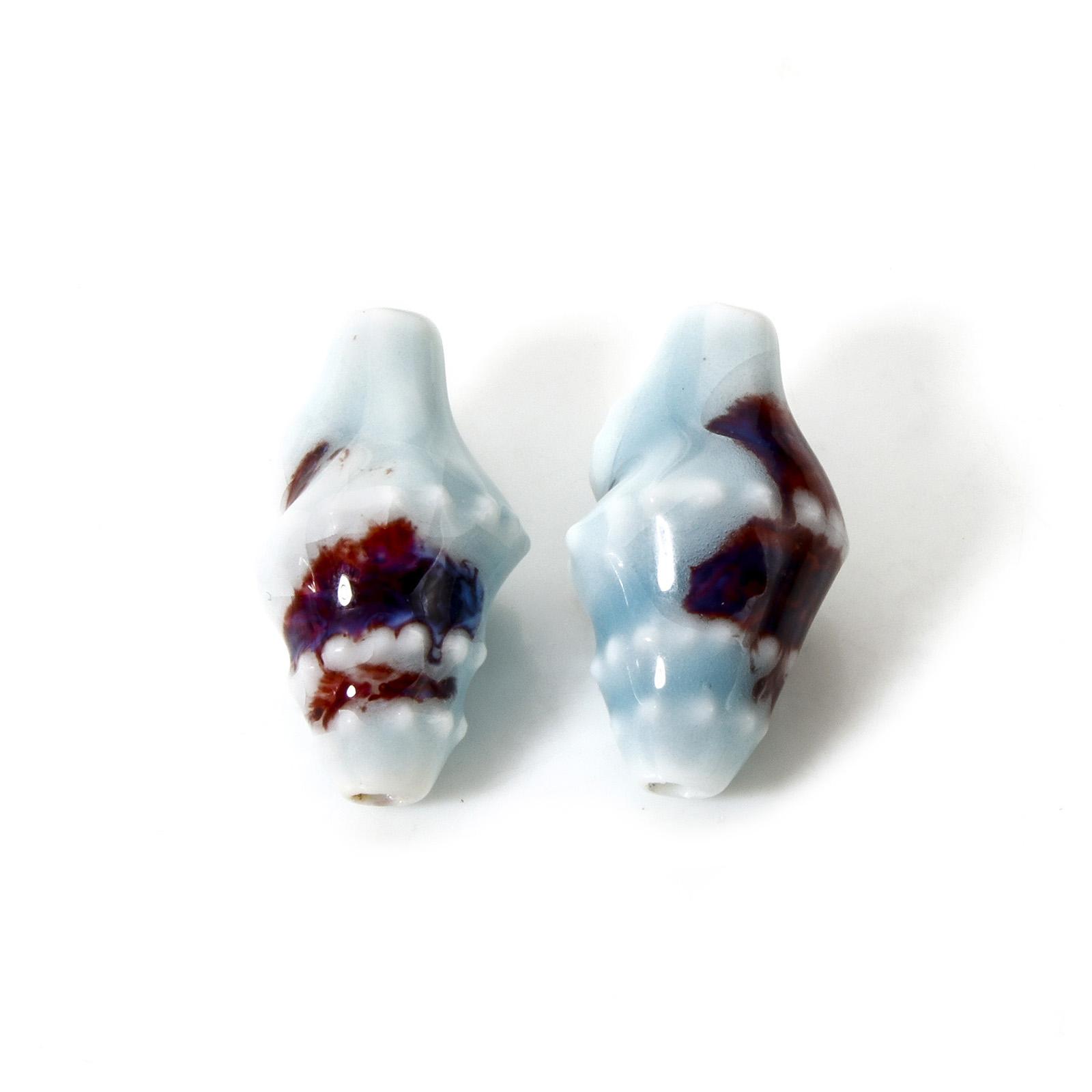 

10pcs 3D Ceramic Beads Ocean Conch Sea Snail Multicolor Spacer Beads For Women DIY Jewelry Making Necklace Findings 20mm x 11mm светло-синий