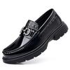 British Style Men Fashion Genuine Leather Shoes Fashion Casual  Loafers Mens Slip-on Comfy Outdoor Business Shoes Dress Shoes