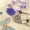 Fashion Dopamine Bracelet Watch Beaded Adjustable Star Heart Chain Watch Pendant Quartz Watch Women Girls Digital Wristwatches