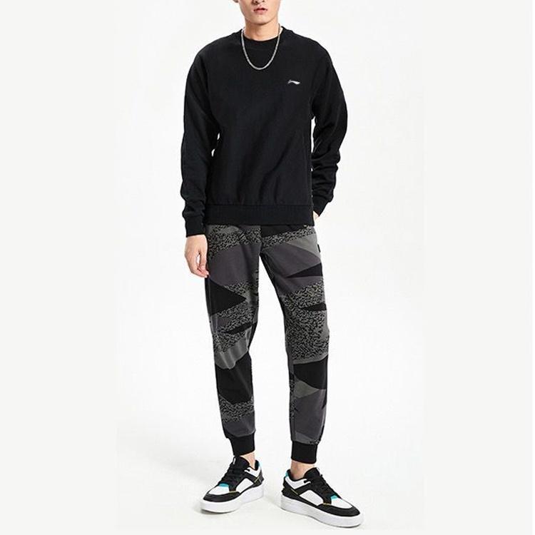 Li-Ning Li Ning Sweatshirt Fall Men's Standard Black Unisex AWDR571-1