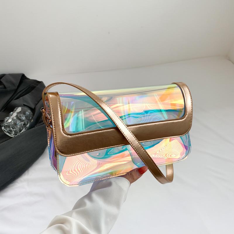 Fashionable Trendy Pvc Handbag For Women 2023 Summer Chic Shoulder Bag