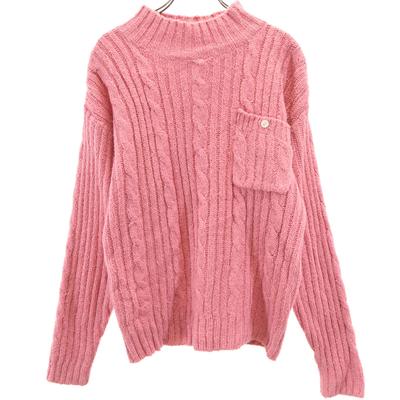 Partners 90s Old Long Sleeve Knit M Pink Sweater Men's Used