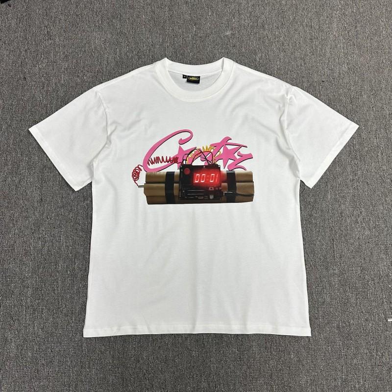 Corteiz Streetwear Baumwoll-T-Shirt Herren Lockerer Schnitt Rundhals Kurzarm Hip Hop Grafik-T-Shirt