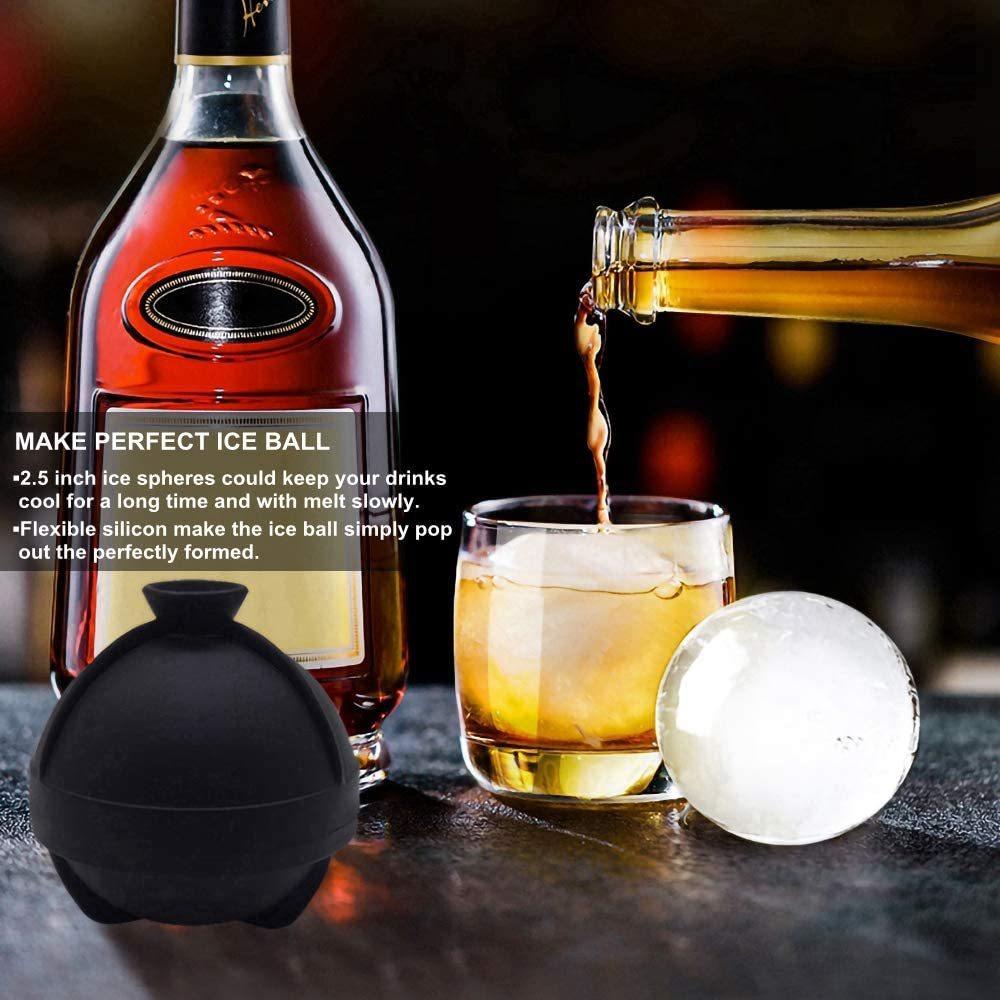 Whiskey ice ball mold, ice cube maker, round ice ball maker, ice ball maker, silicone ice maker
