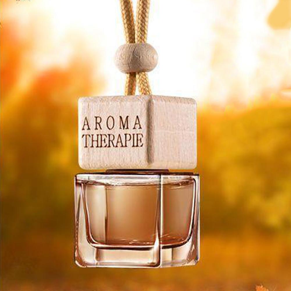 Auto Aromatherapy Fragrance Pendent Bottle Perfume Diffuser Automotive Decoration Car Hanging Glass Bottle Empty Perfume