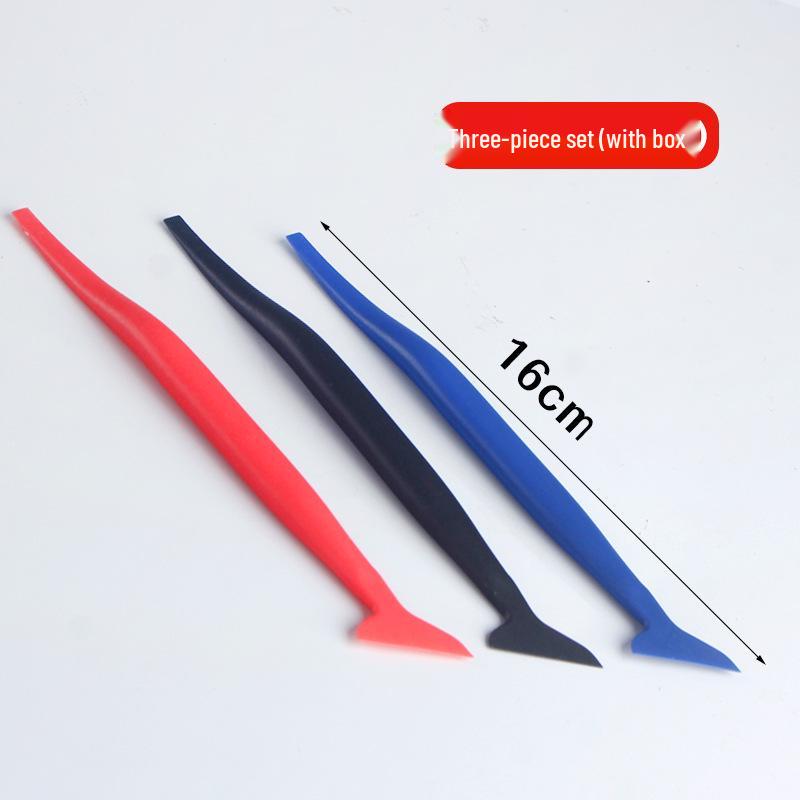 Car Film Scraper Tool with Long Handle for Edge Trimming and Insertion