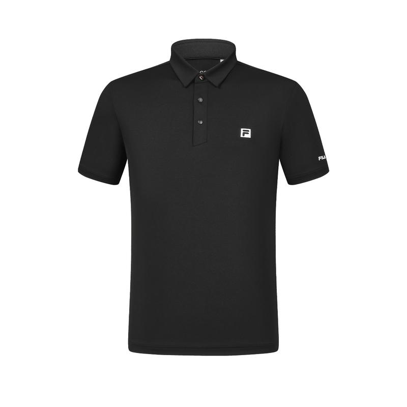 New FILA Golf Series Polo Shirt Men's Pitch Black A61M425109FBK