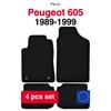 Basic Velour Floor Mats For Peugeot 605 Sedan (1989-1999)