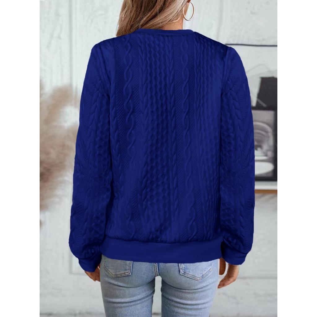 Ladies, Casual, Collar Zipper, Long Sleeved Hoodie, Women's Clothing, T-shirt