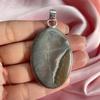 Porcelain Jasper Pendant With Silver Chain Necklace 925 Sterling Silver Pendant