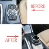 Car Styling Multimedia Buttons Cover iDrive Stickers For BMW F20 F25 F30 F10 F07 E60 E90 E92 E70 E71 F01 F02 E84 F48 X1 X3 X5 X6