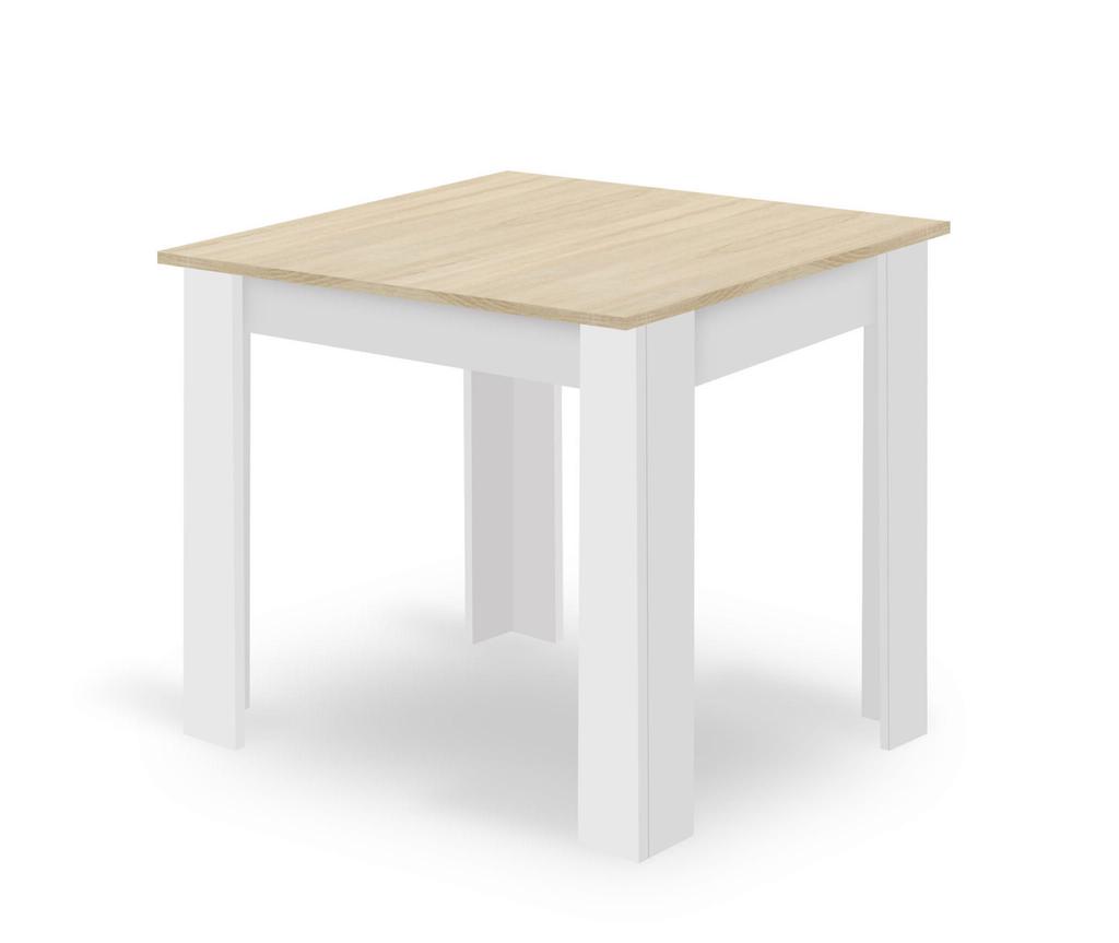NP Tisch 80x80 Sonoma Eiche + Weiß