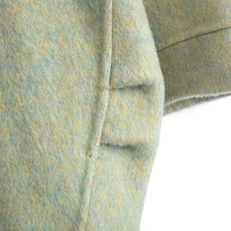 Women's Round Neck Single-Breasted Double-Faced Wool Coat