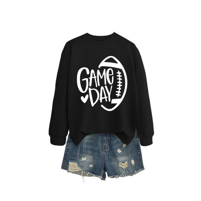 Women's Game Day Rugby Heart Long Sleeve Hoodie - Autumn/Winter Comfort