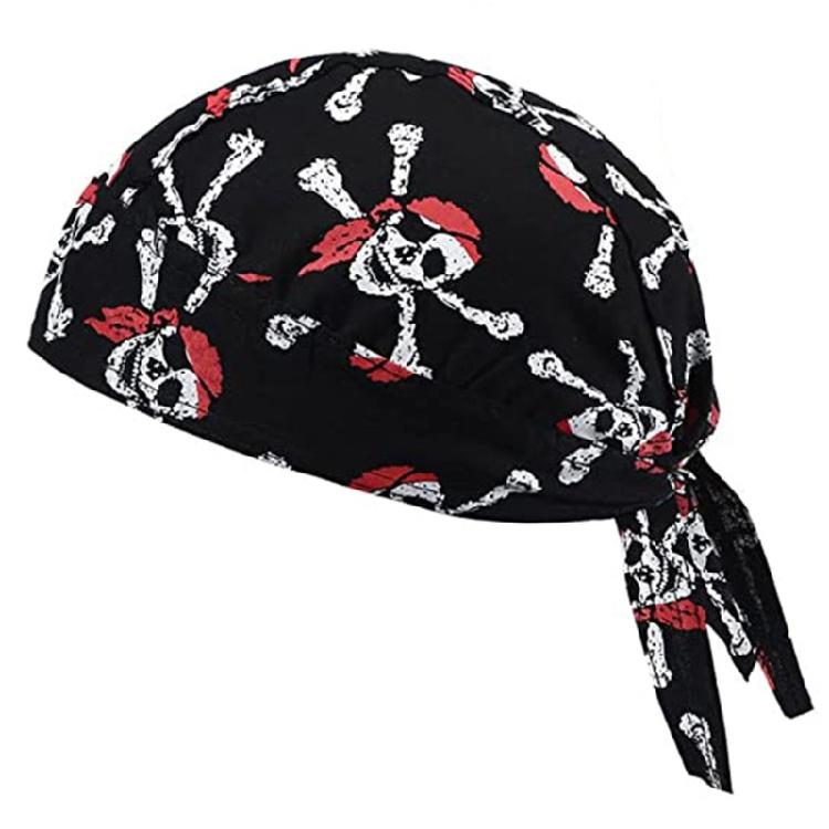 Bedruckter Piraten-Bandana-Hut Pullover-Mütze Winter Herbst Totenkopfmütze Lässige Kopfbedeckung