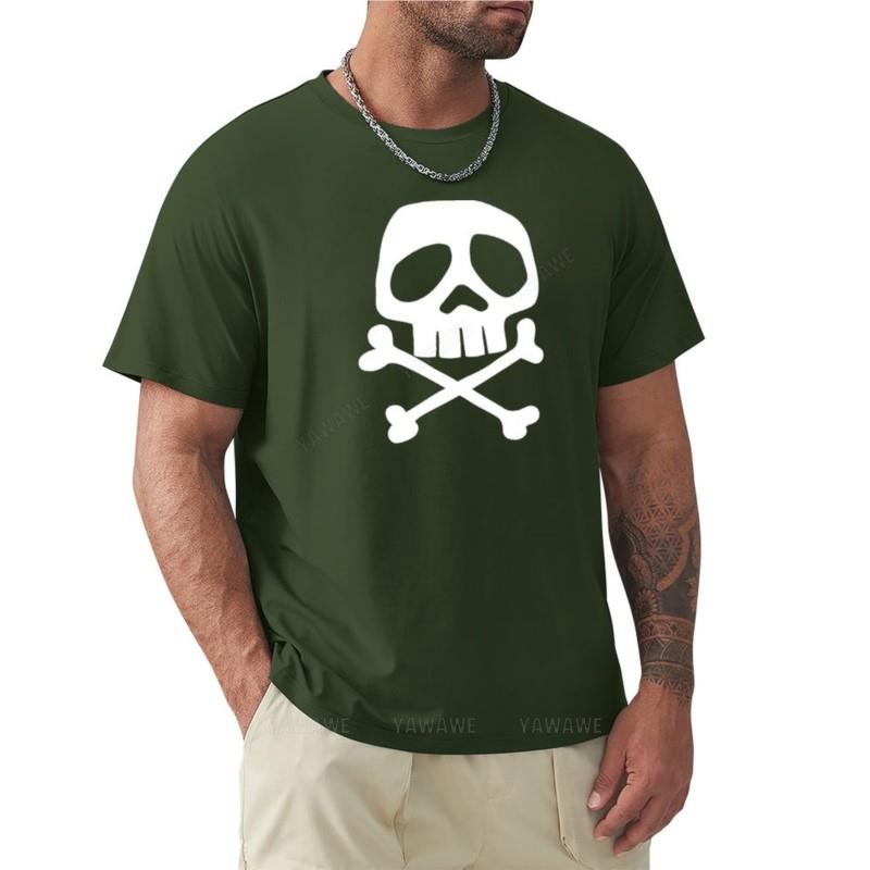 Man Tshirt Old School Punk Rock Skull T-Shirt T-shirt for a Boy Sweat Shirt Oversized T Shirts for Men Black Cotton T-shirt
