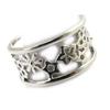 Silver Ring 'Flora' Silver (rhodium) - 9 Mm