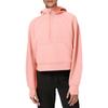 Stand Collar Long Sleeve Front Pocket Zipper Half Placket Thumbhole Design Fleece Lining Women Hoodie Autumn Solid Color Loose H