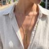 Youthway New Stainless Steel Long Fish Pendent Necklace for Women Fashion 18K Gold PVD Plated Waterproof Party Jewelry