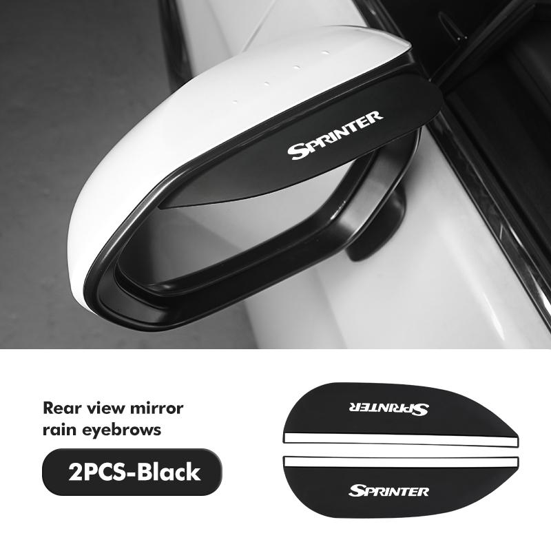 YSYI5 2pcs Car Rearview Mirror Rain Eyebrow Protector Stickers For Mercedes Benz W124 W203 W204 Vito Sprinter Viano W639 W638 V Class