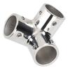 3 Way Corner Tee Joint 316 Stainless Steel Mirror Polished Yacht Hand Rail Elbow Pipe Fittings