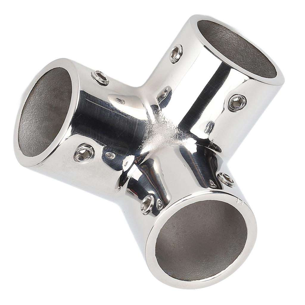 3 Way Corner Tee Joint 316 Stainless Steel Mirror Polished Yacht Hand Rail Elbow Pipe Fittings