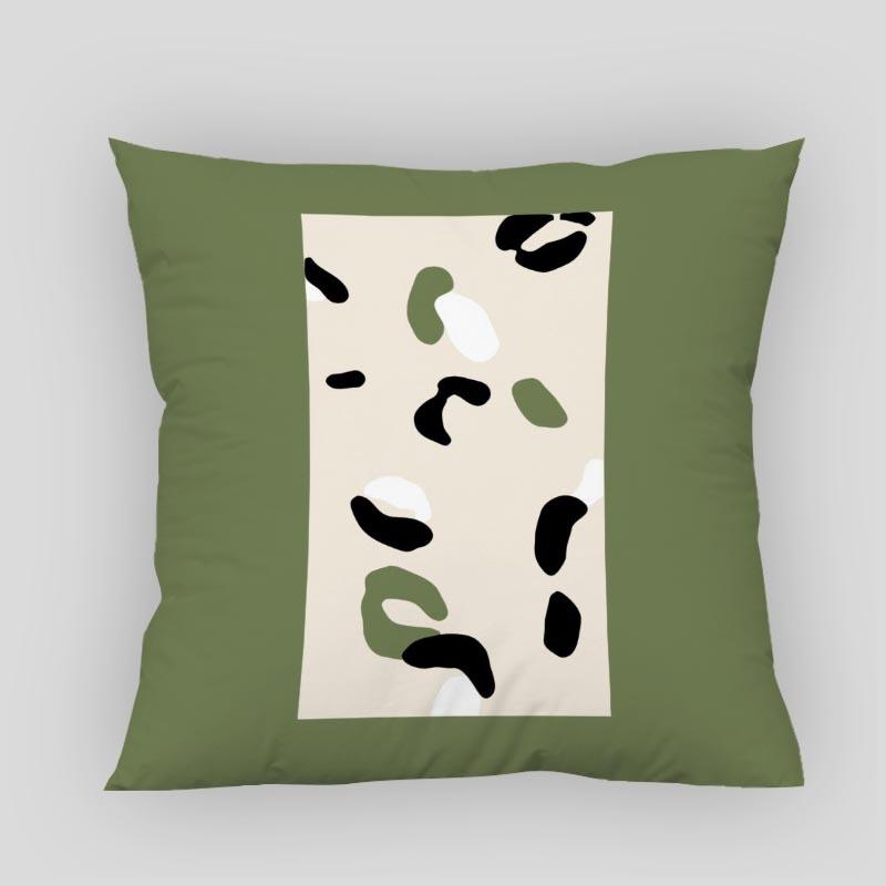 New Custom Modern Green Style Pillowcases Printed Square Pillowcase Home Decorative Zipper Pillow Cover 35X35Cm40X40Cm(One Side)