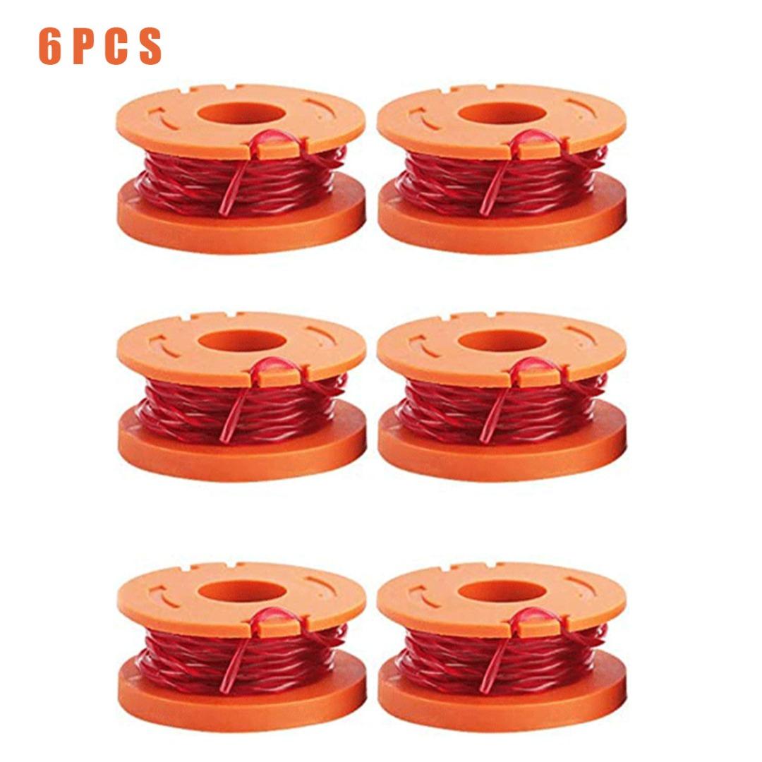 

PDTO 6 шт. катушки лески 10-футовая замена для Worx WA0010 катушка триммера для травы