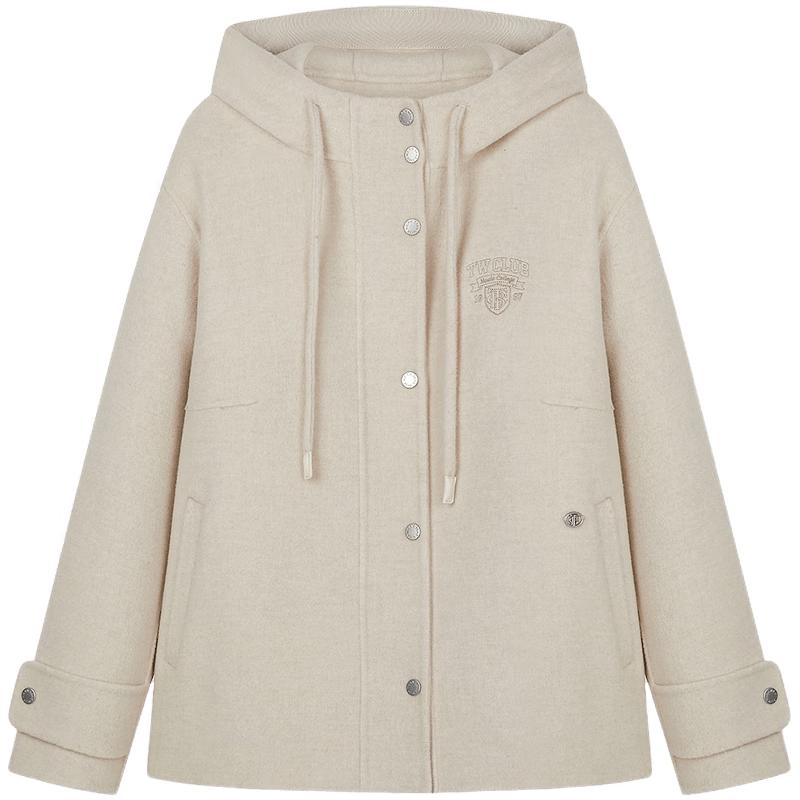 Teenie Weenie Women s Hooded Mid-length Wool Blend Coat M