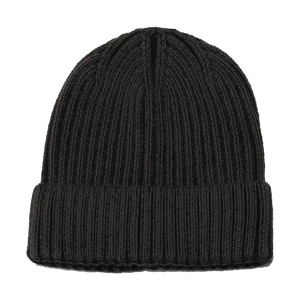 Autumn and winter new cotton wool hat light board solid color striped knitted hat ear protection warm winter hat men
