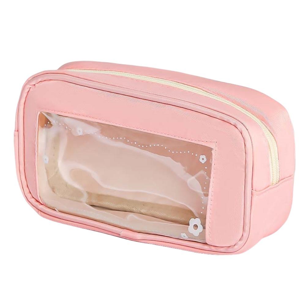 

Настольное хранение Y2K Канцелярская сумка ПВХ Ткань ПВХ Пенал в корейском стиле Пенал Студент розовый