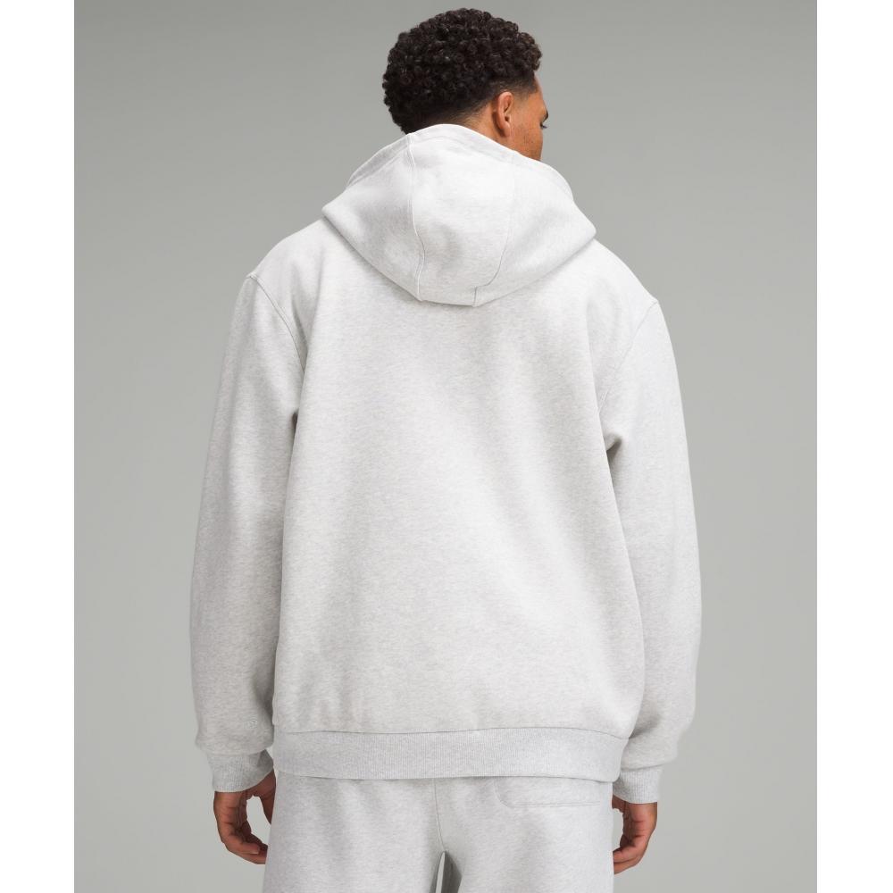 Lululemon Steady State Full Zip Hoodie Heathered Core Ultra Light Grey White