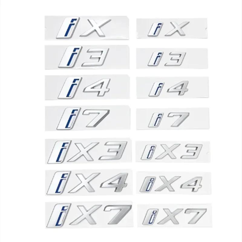 3D ABS Black Silver for BMW I3 Rear Label IX4 Digital Label IX3 Letter Label IX7 Rear eDrive Four-wheel Drive Modification Side