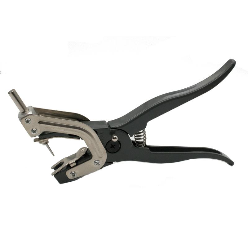 1Set Hydraulic Ear Tag Pliers Animal Control Device Black Metal Ear Thorn Tongs Swine Cow Sheep Rabbit Identification Tool